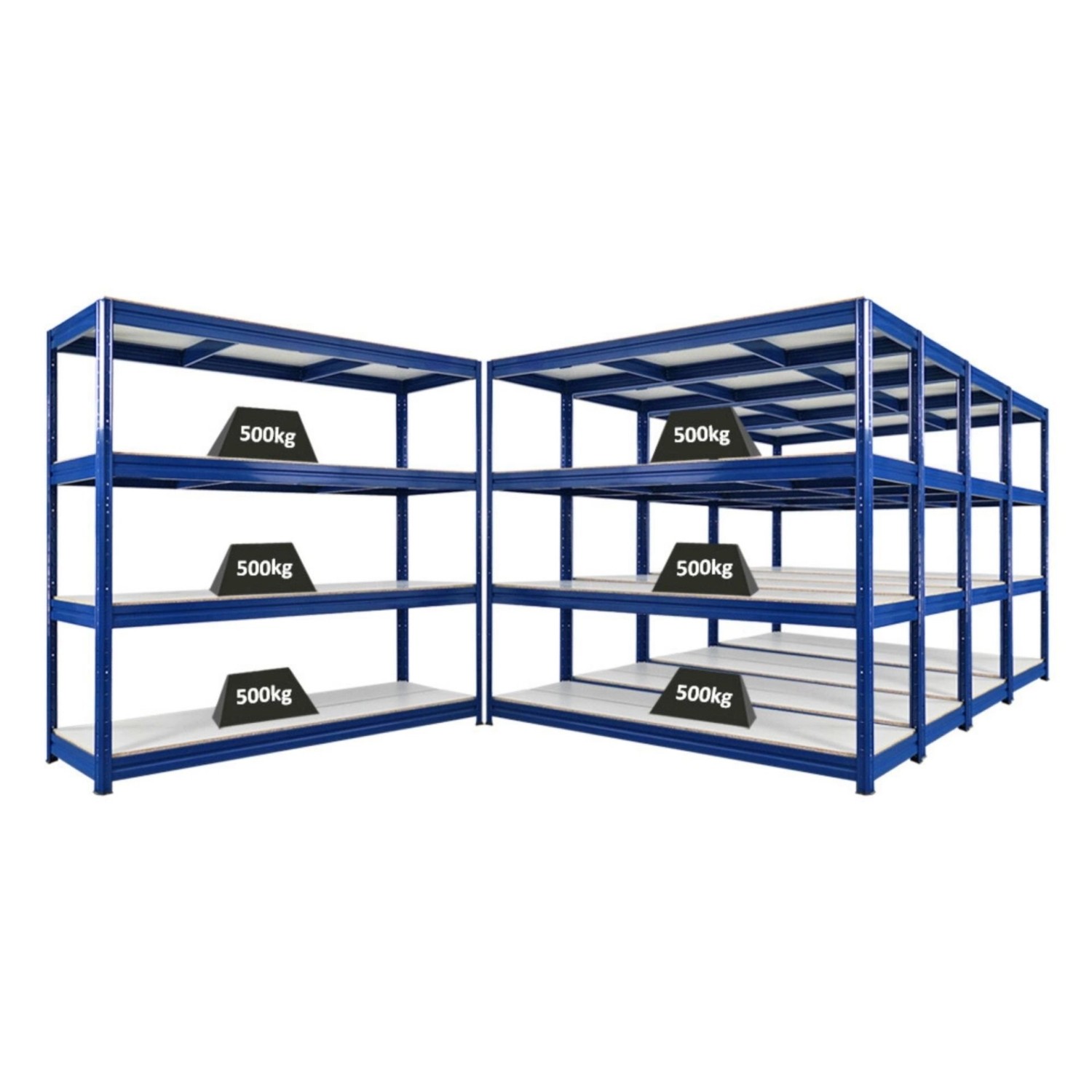 PROREGAL Mega Deal 5x Schwerlastregal Dino HxBxT 180x200x60cm 4 Melamin-Ebe günstig online kaufen