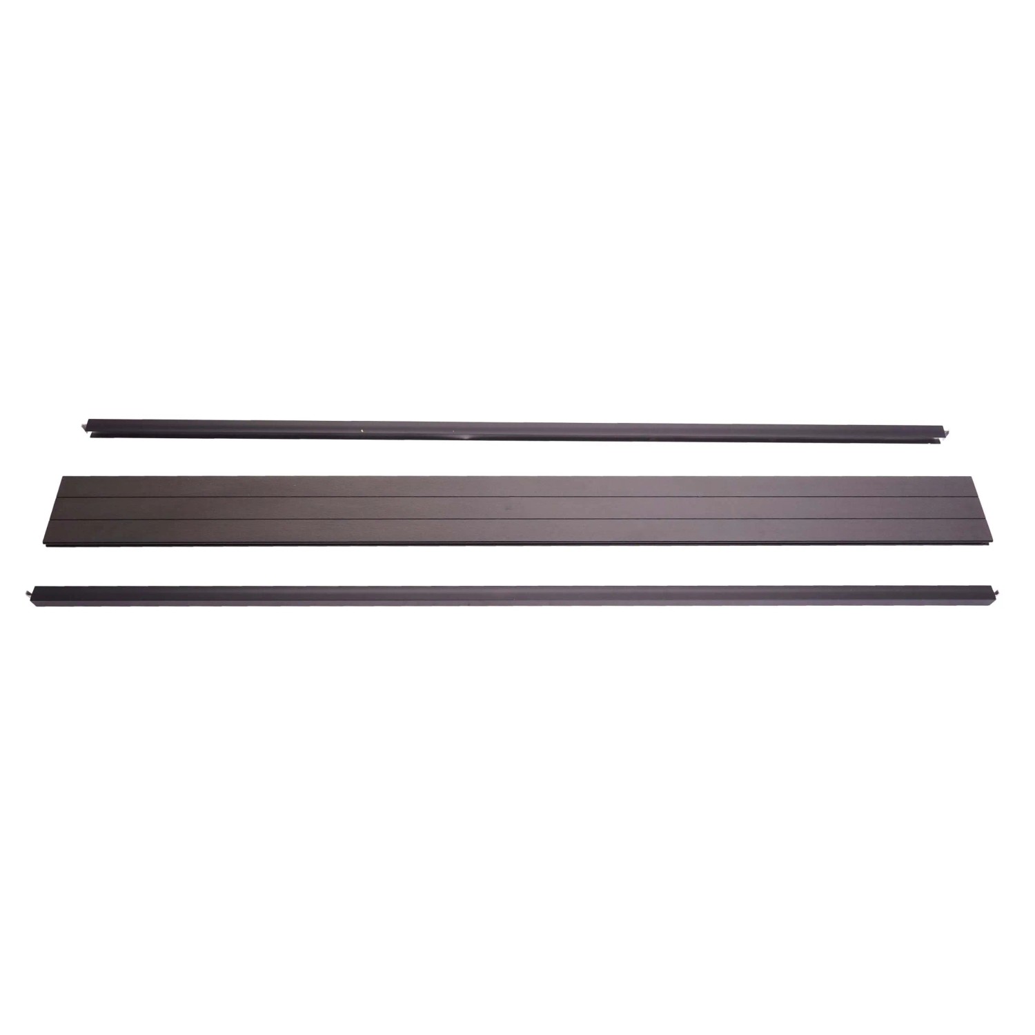 MCW Abschluss-Set Für WPC-Sichtschutz Savoie Abschlussprofil Windschutz Alu-Pfosten 180cm Anthrazit