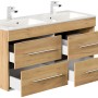 Posseik Badmöbel Homeline 120 Eiche Gold mit Waschbecken und Schubladen