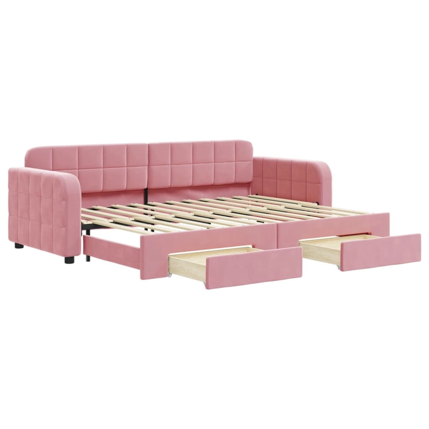 vidaXL Tagesbett Ausziehbar mit Schubladen Rosa 80x200 cm Samt1886449 günstig online kaufen