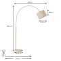 Lindby Stehlampe Bogenleuchte Helin 10042614 Modern in Creme aus Textil 1-flammig E27 Wohnzimmerleuchte_5