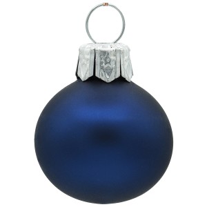 Weihnachtskugel dunkelblau, Ø 6cm, aus Glas. Christbaumkugel für festlichen Glanz.