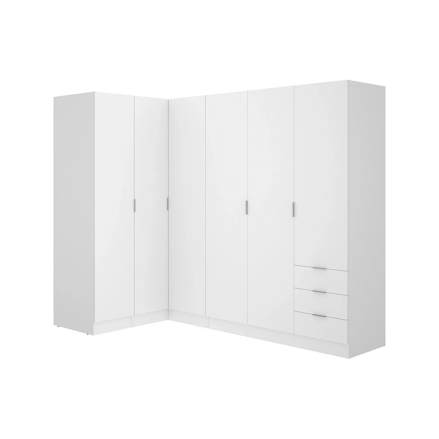 Vente-unique Kleiderschrank Listowel Weiß 213 cm