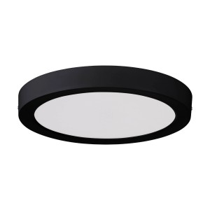 Schwarze LED-Deckenleuchte Eglo Idun-E, 28 cm Durchmesser, warmweißes Licht.