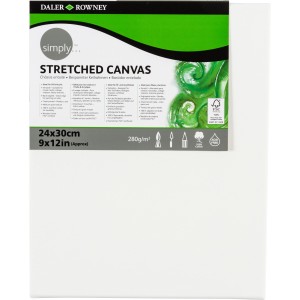 Rechteckiger, weißer Simply Keilrahmen, 24x30 cm, geeignet für Öl- und Acrylmalerei.