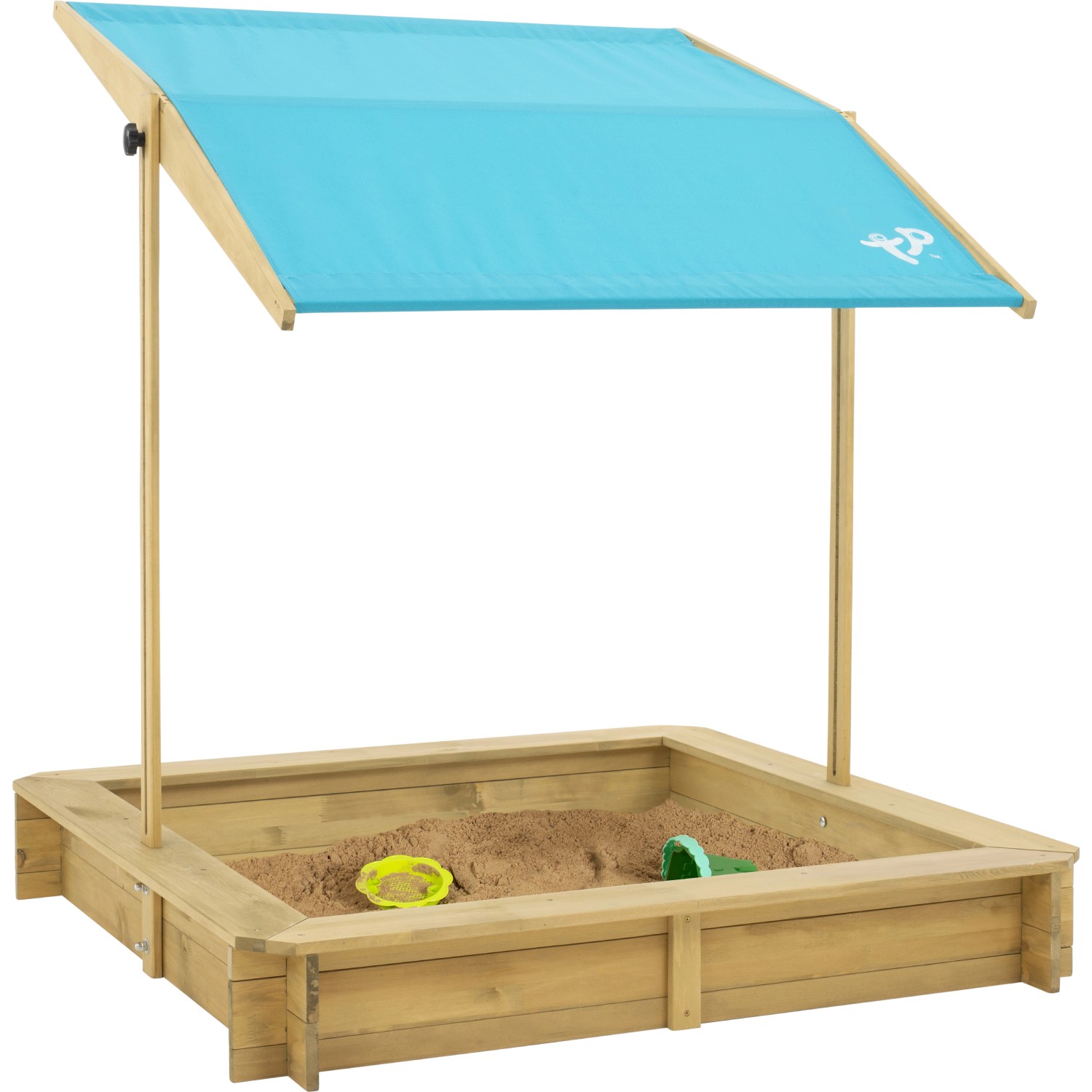 TP Toys Sandkasten mit Sonnendach 117 cm x 117 cm x 117 cm Natur FSC®