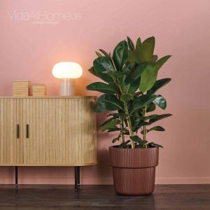 VidaAtHome.de Design-Pflanzgefäß VYLU ø 40cm mit Bewässerungseinsatz Braun