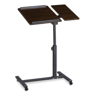 Relaxdays Laptoptisch MDF Schwarz Höhenverstellbar mit Mauspad 60 cm x 40 cm