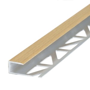 Dalsys Abschlussprofil, 100cm, Aluminium, Buche Dekor, Abschlussleiste für Bodenbeläge.