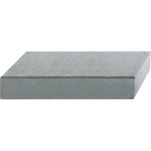 Graue Blockstufe aus Beton, 100x34x15 cm, für Treppen und Einfassungen im Garten.