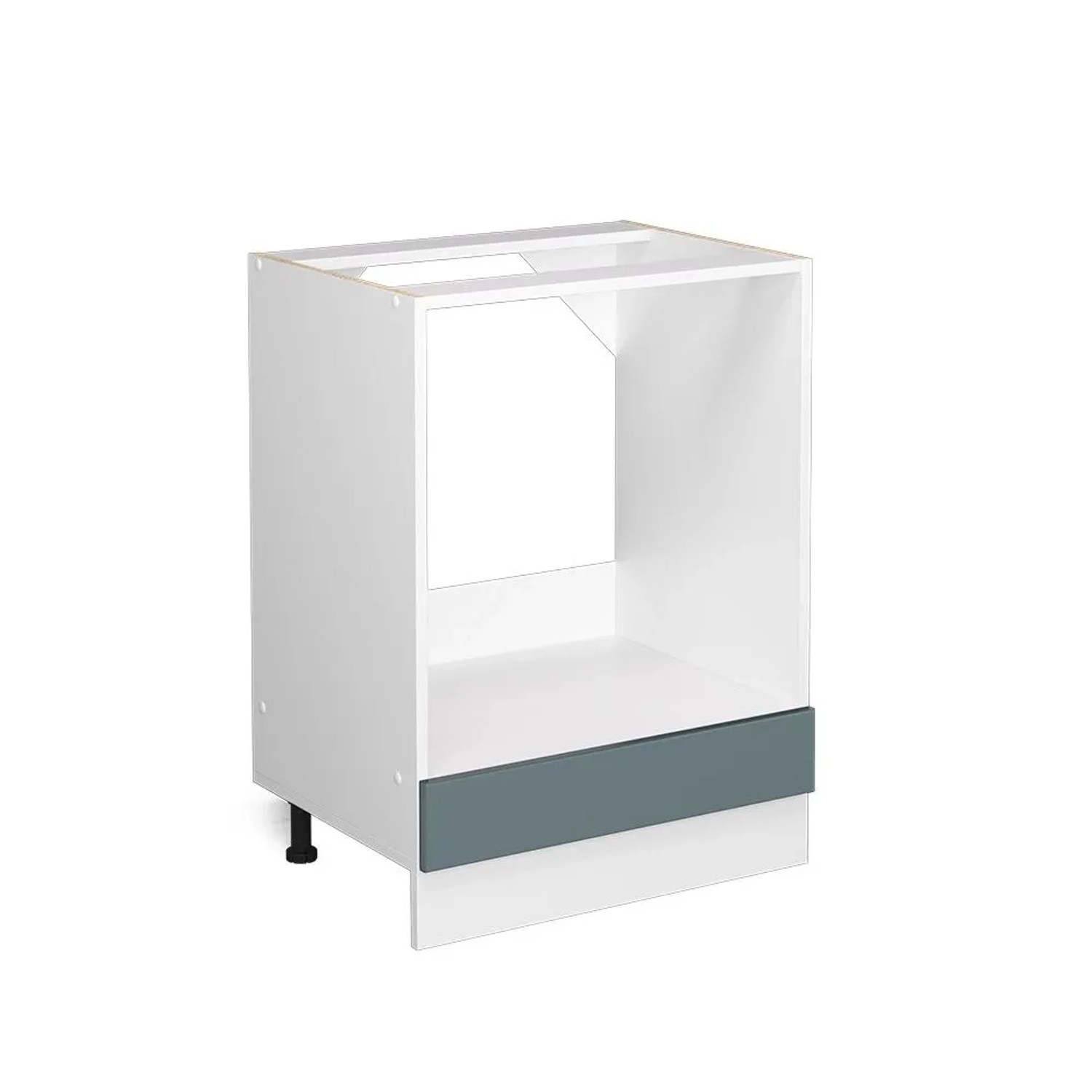 Vicco Herdumbauschrank R-Line Blau-Grau Weiß 60 cm ohne Arbeitsplatte
