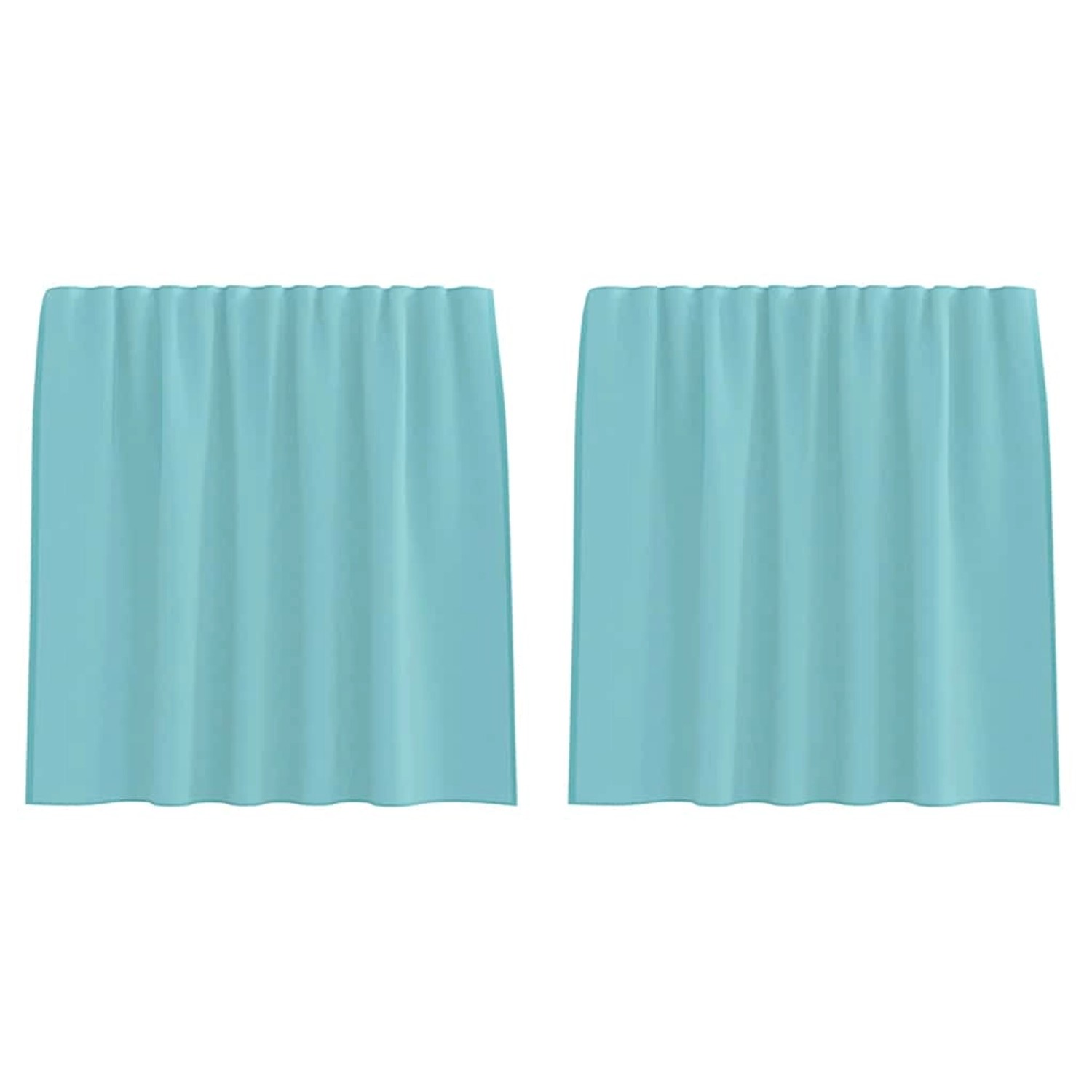 vidaXL Voile Vorhänge mit Stangentaschen 2 Stk Türkis 4102236 günstig online kaufen