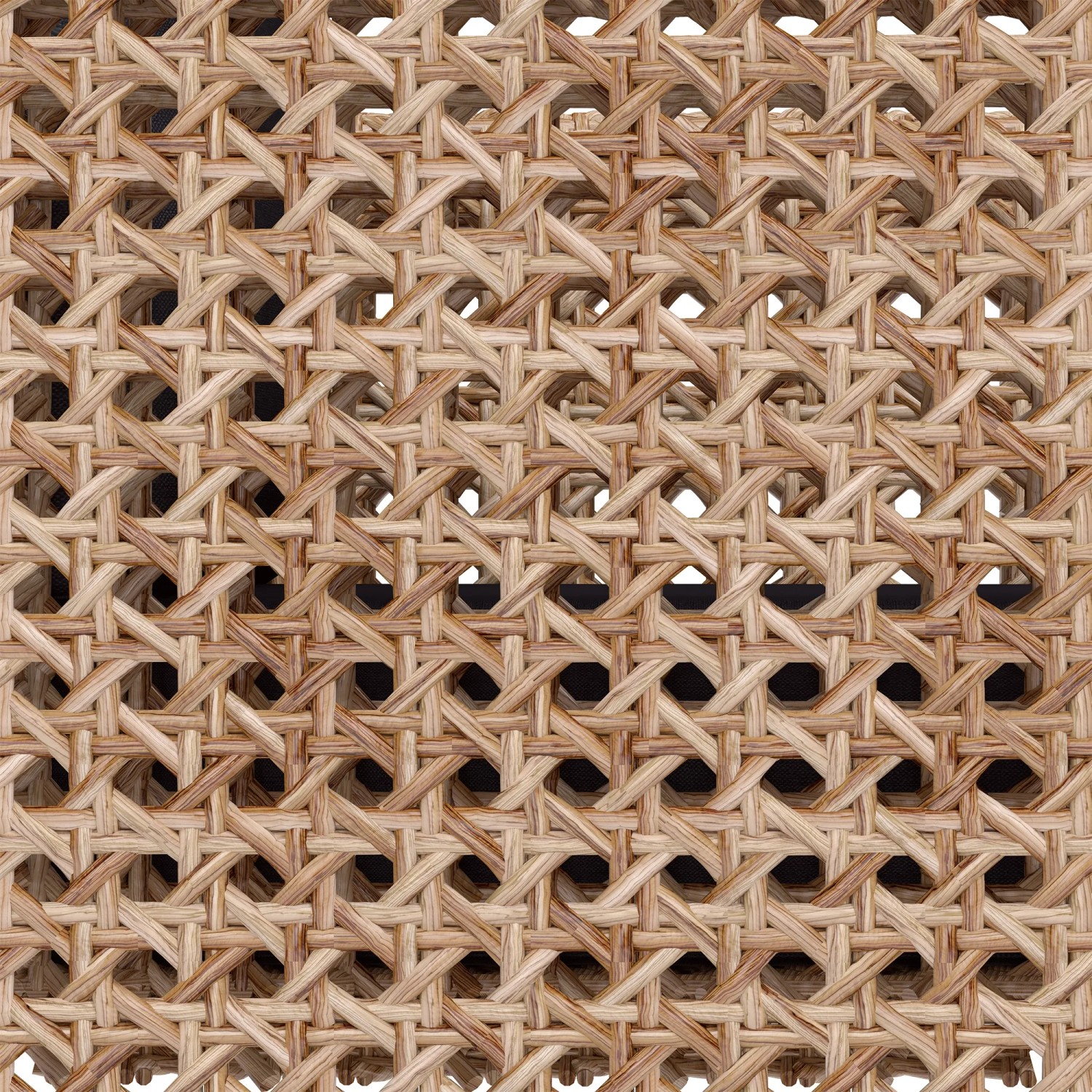 Detailansicht des Polyrattan-Geflechts vom Lounge-Set Junee in Natur.