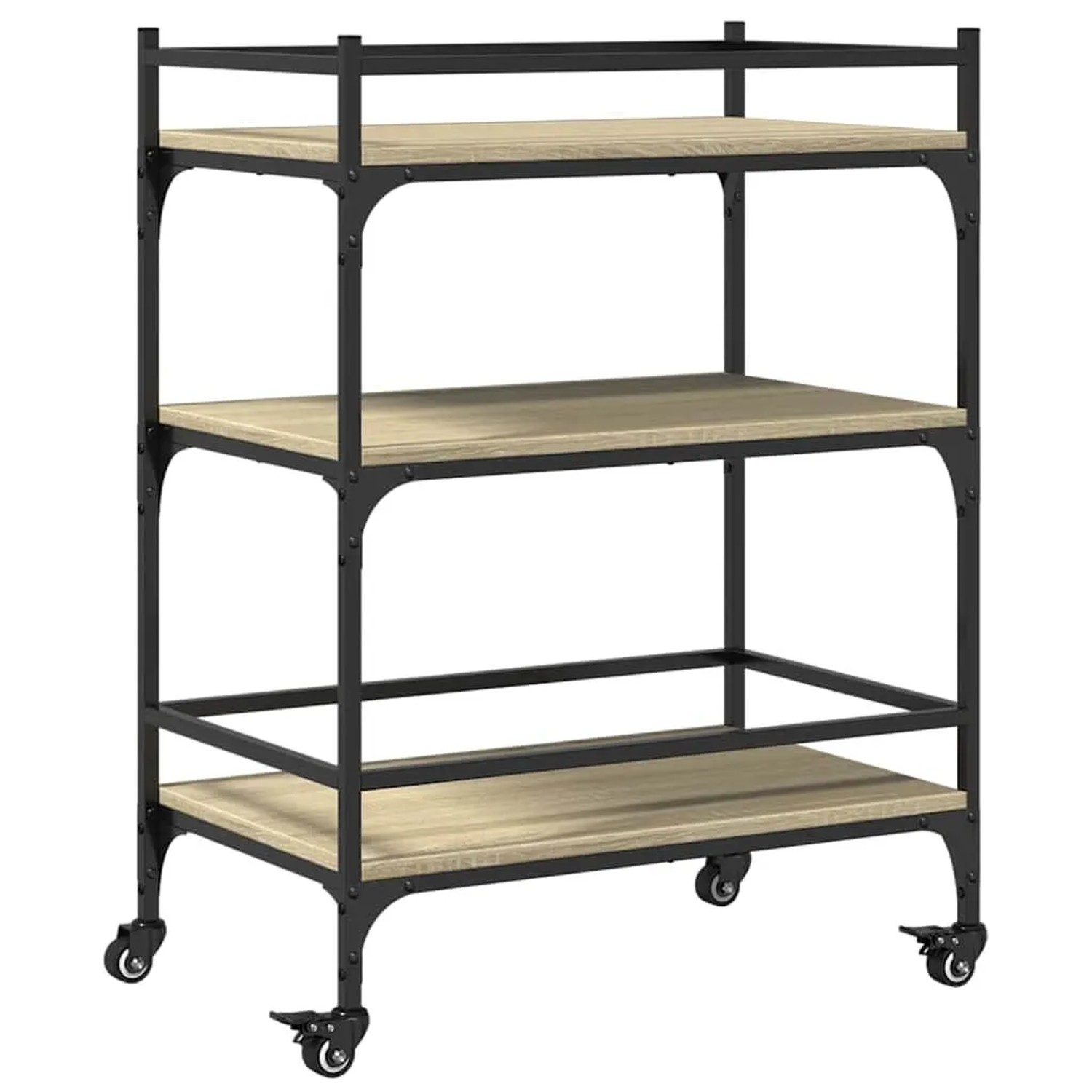 vidaXL Küchenwagen Sonoma-Eiche 65x40x86,5 cm Holzwerkstoff 842397