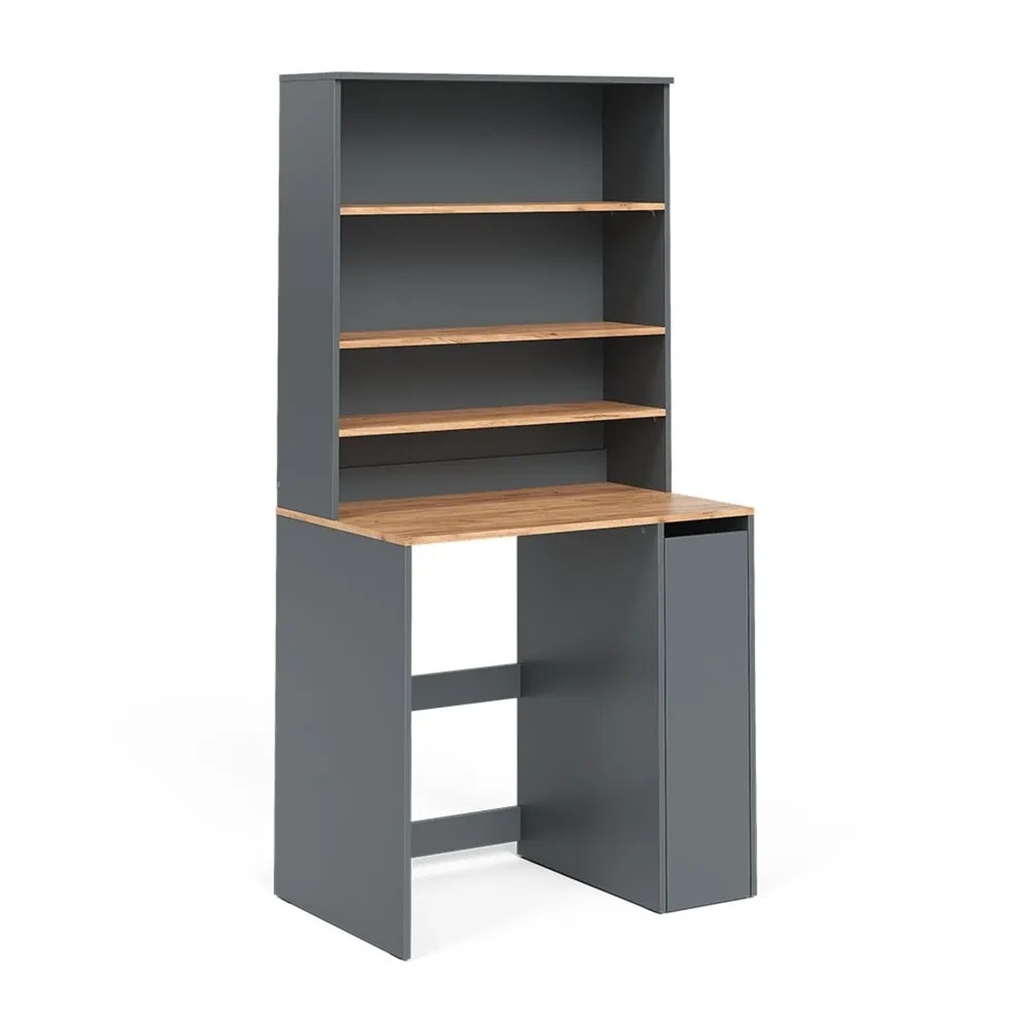 Vicco Waschmaschinenschrank Viktor Anthrazit/Goldkraft Eiche 94 x 88 2 Teile mit Rollregal Art Nr 61402
