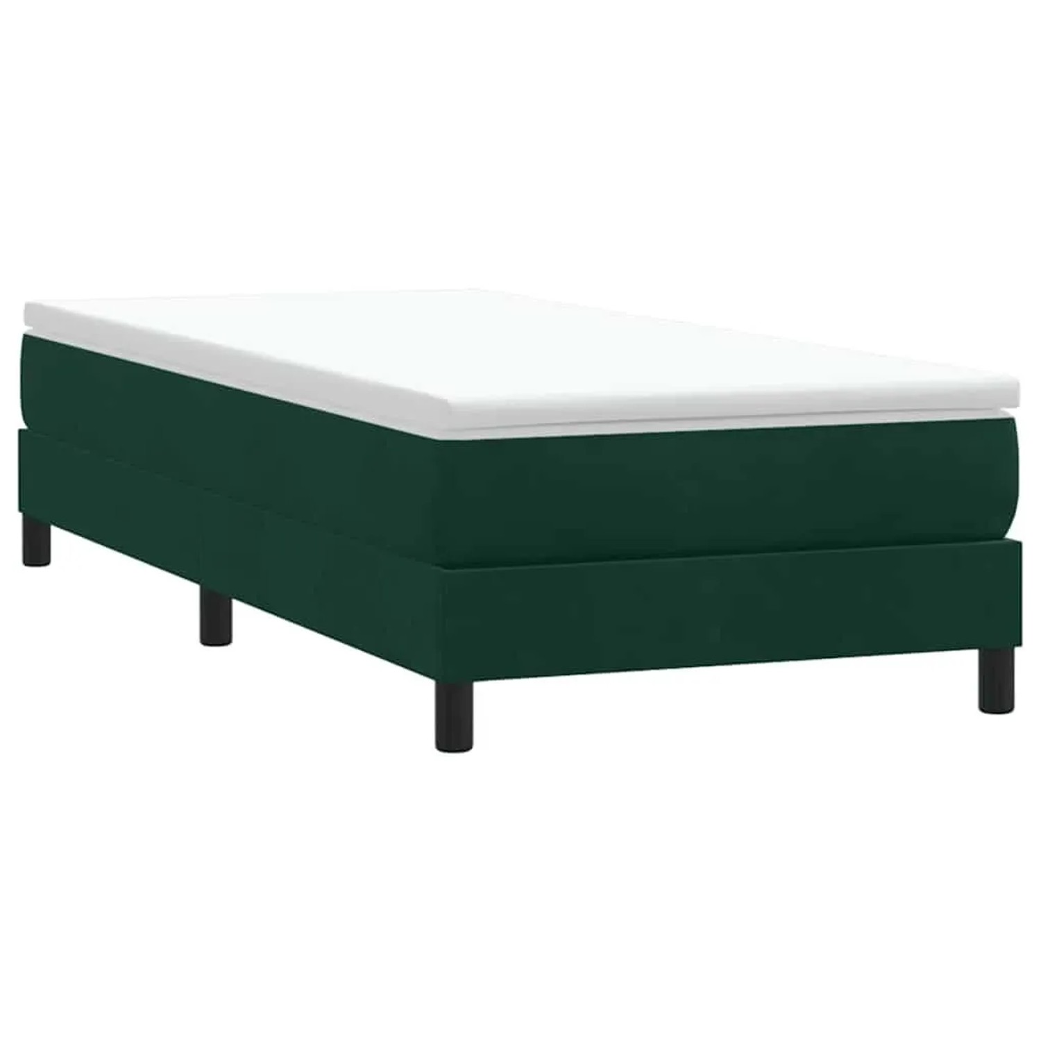 vidaXL Boxspringbett ohne Matratze Dunkelgrün 90x220 cm Samt 3315858 günstig online kaufen