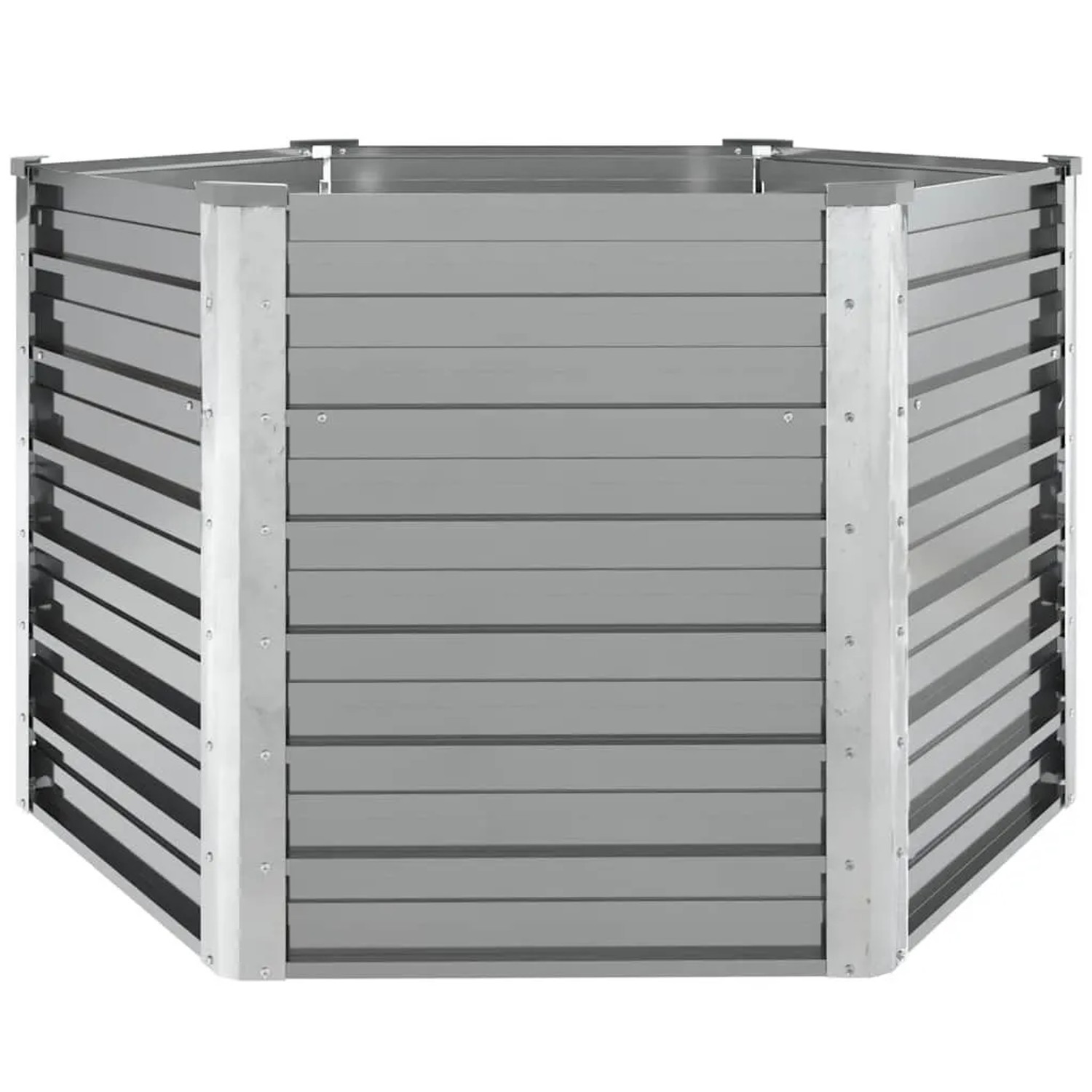 Furnicato Garten-hochbeet Verzinkter Stahl 129x129x77 Cm Grau