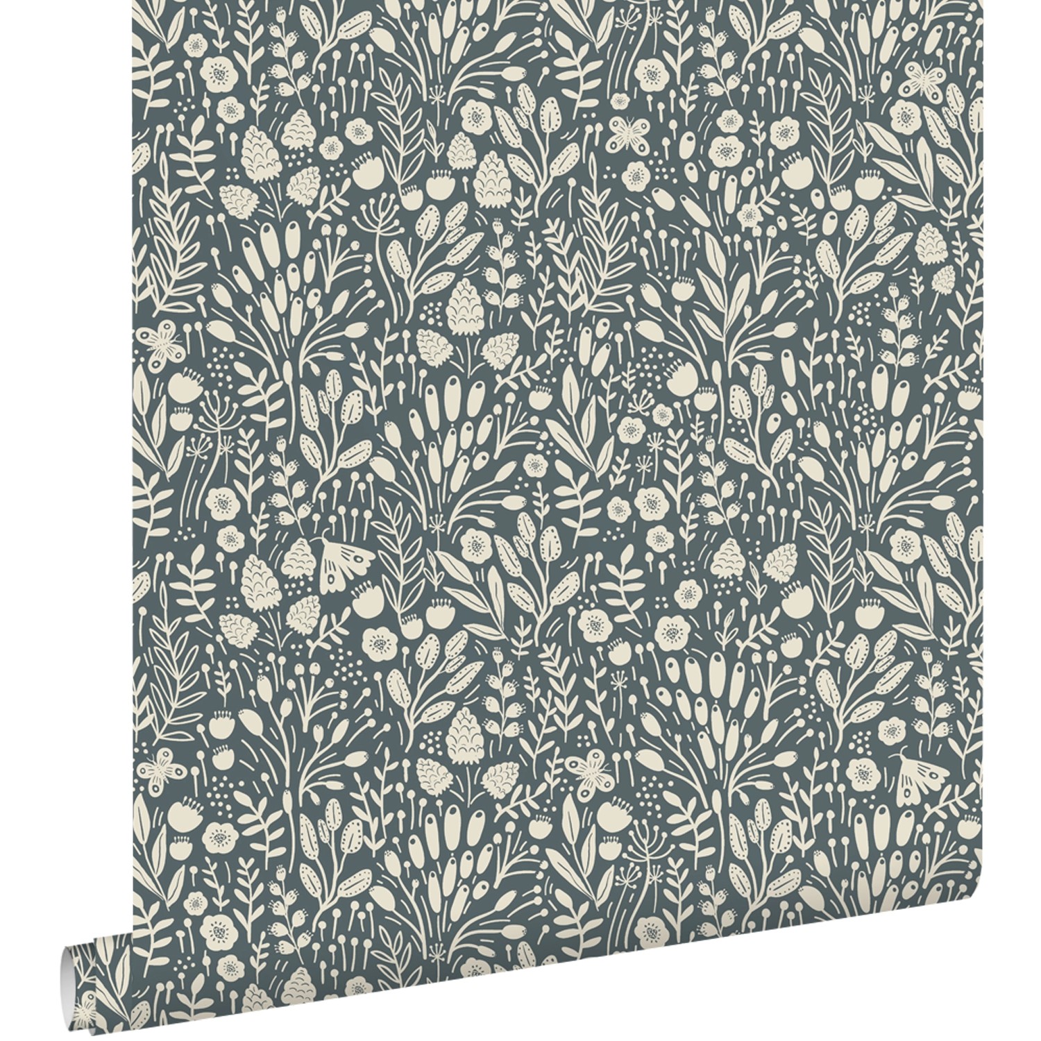 ESTAhome Tapete Blumen Blaugrün 50 x 900 cm günstig online kaufen