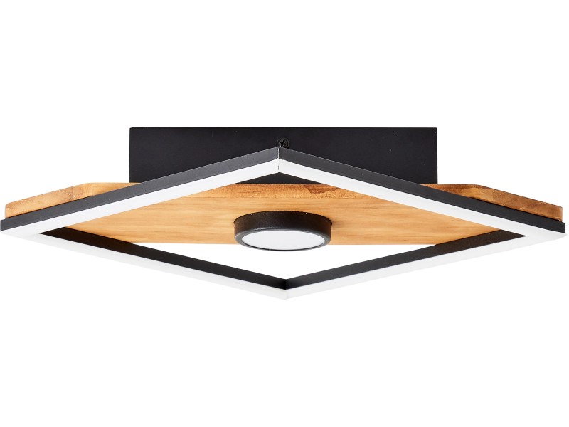 Brilliant LED-Deckenleuchte Woodbridge 1-flammig Holz und Schwarz kaufen  bei OBI