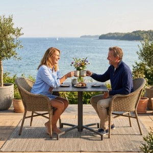 Kettler TUBE Balkon Gastrotisch Alu Klapptisch 70x70 Cm Schiefer Anthrazit