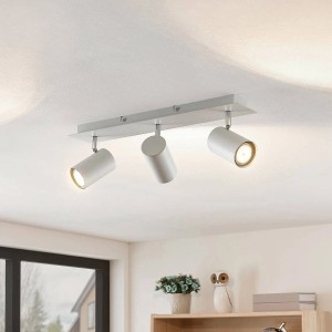 Lindby Strahler Joffrey 9624828 Modern in Weiß aus Metall 3-flammig GU10 Wohnzimmerleuchte