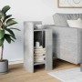 Betongrauer vidaXL Beistelltisch mit 2 Ablagen, 25,5x27x60 cm.