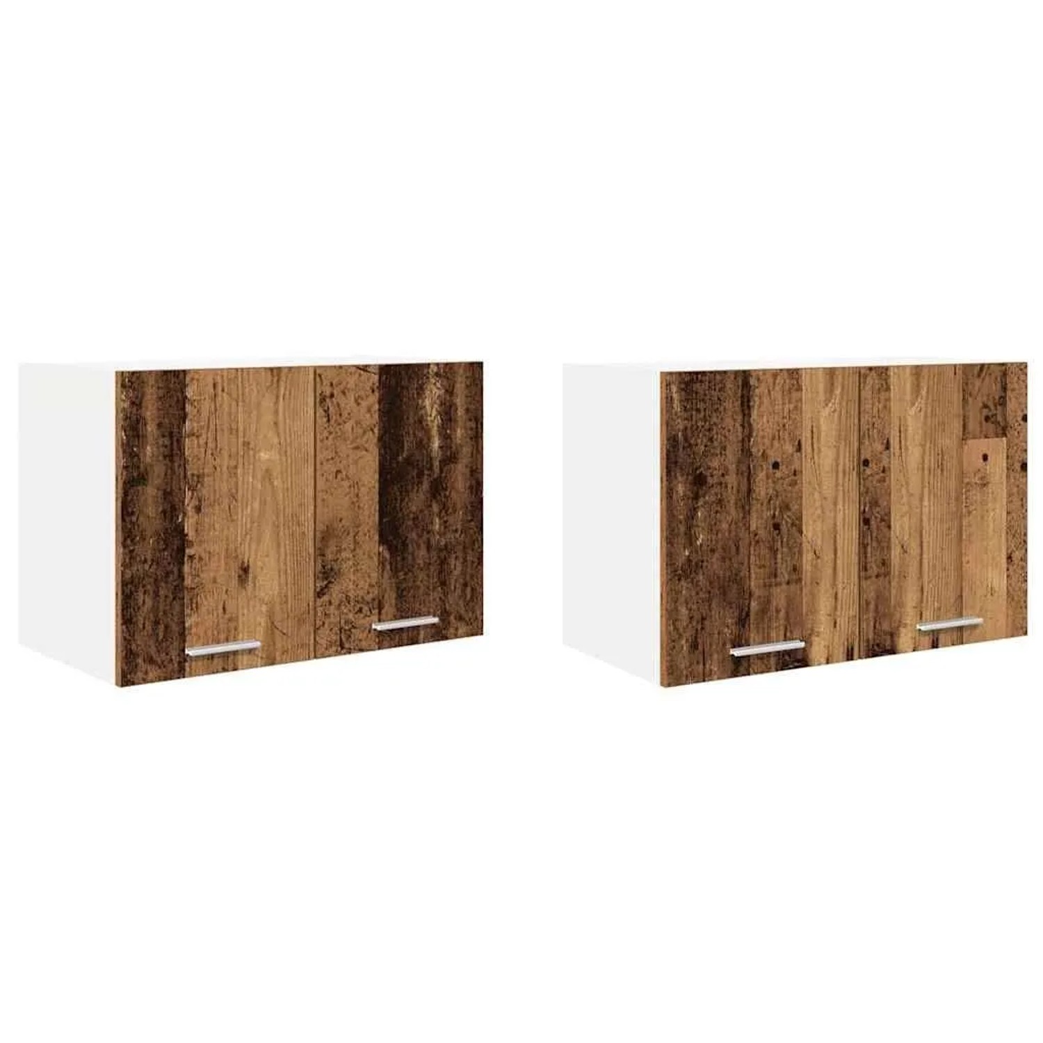 vidaXL Hängeschrank mit Tür 2 Stk Altes Holz und Weiß 60 x 31 x 40 cm 88417 günstig online kaufen