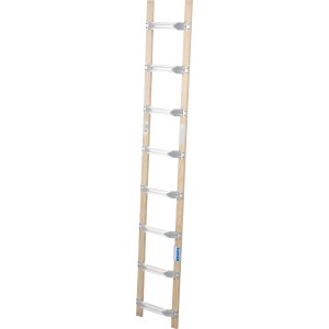 Krause Dachleiter mit 8 Sprossen aus Alu und Holz, geeignet für Dacharbeiten.