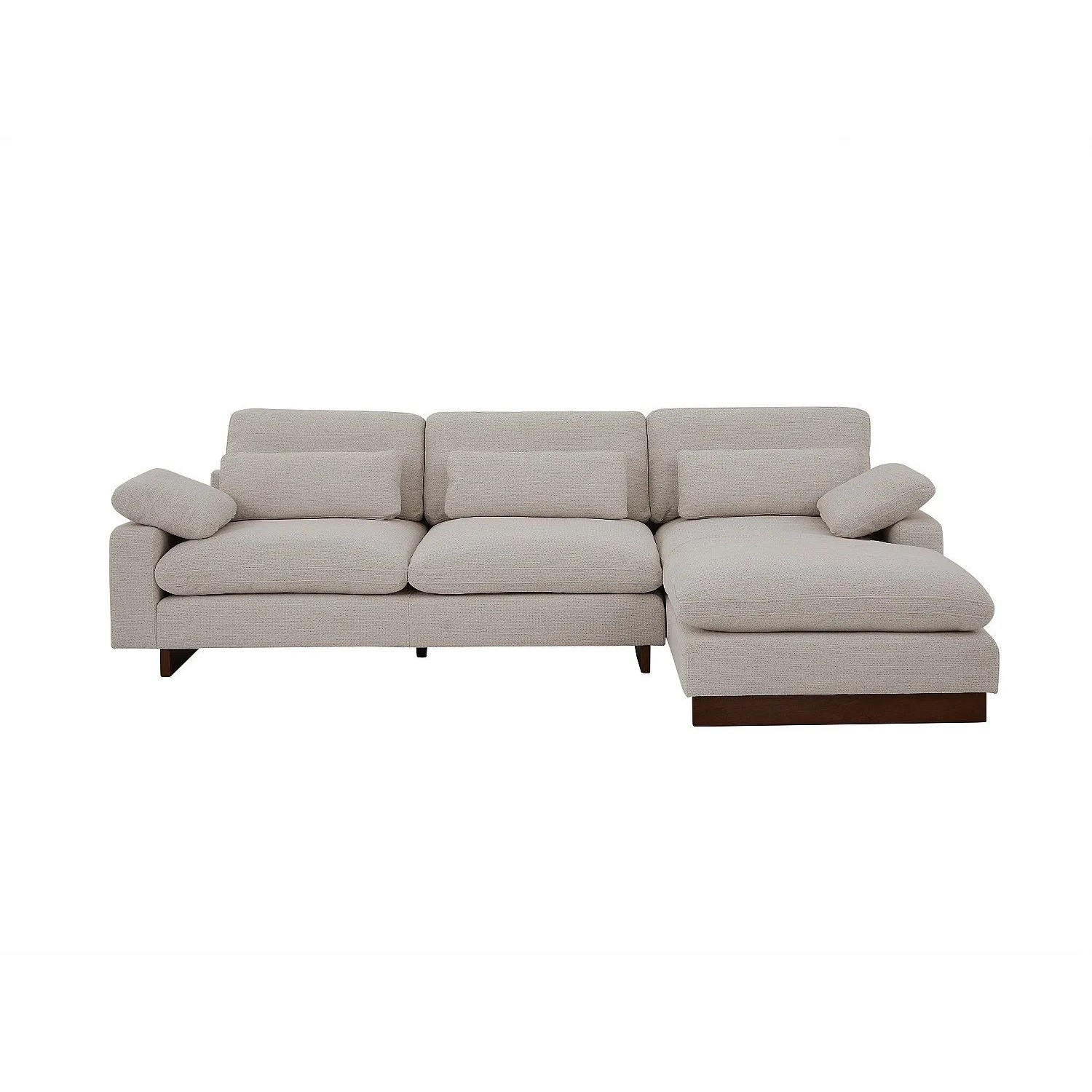 Vente-unique Sofa Ohne Schlafmöglichkeit Mabono Taupe 314 cm