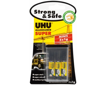 Uhu Alleskleber Super Strong & Safe 3 x 1 g minis kaufen bei OBI