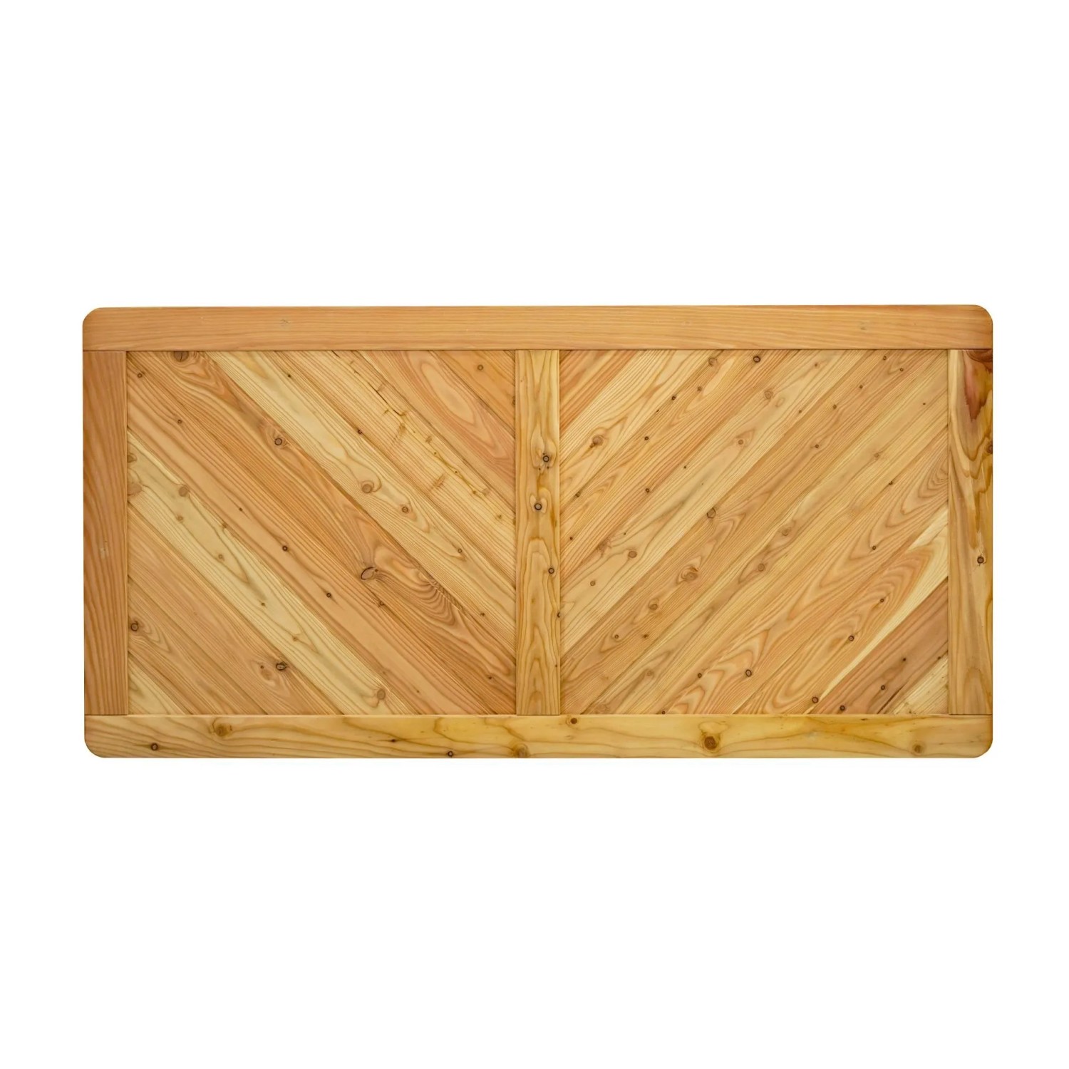 GartenLand Massivzaun NIZZA Gerade 180x90 cm Holzzaun Lärche PEFC Massiver Rahmen 44x88 mm Sehr Stabil