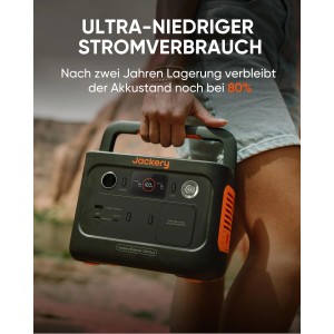 Jackery Powerstation Explorer 300 Plus, tragbare Stromversorgung mit geringem Stromverbrauch.