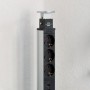 Brennenstuhl Tower Power Steckdosenleiste, 3-fach versenkbar mit USB, Alu/Schwarz, 2m Kabel.