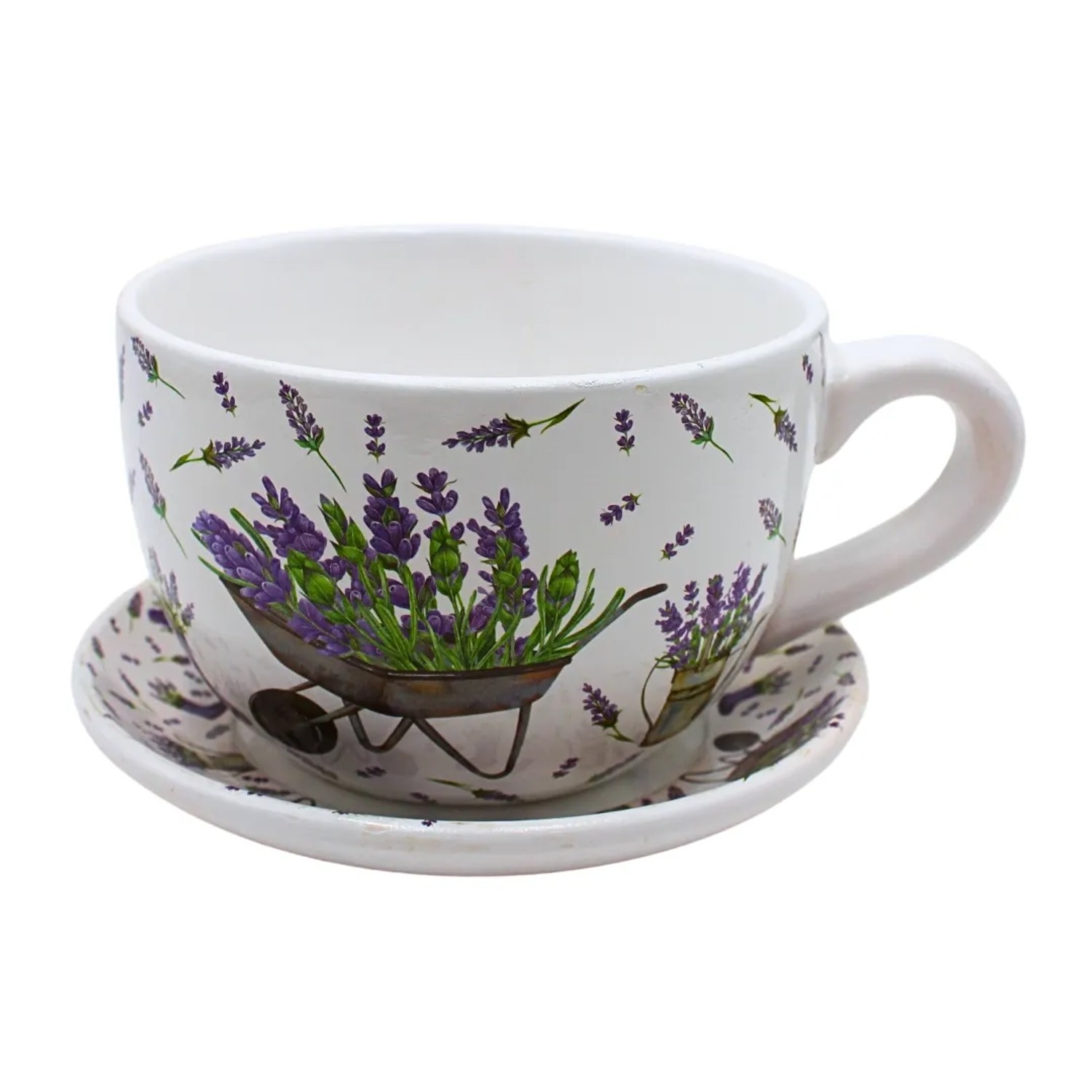 Dekohelden24 Blumentopf Pflanztopf Pflanztasse Pflanzkübel Pflanzgefäß L/B/H 20 x 15 x 12 cm