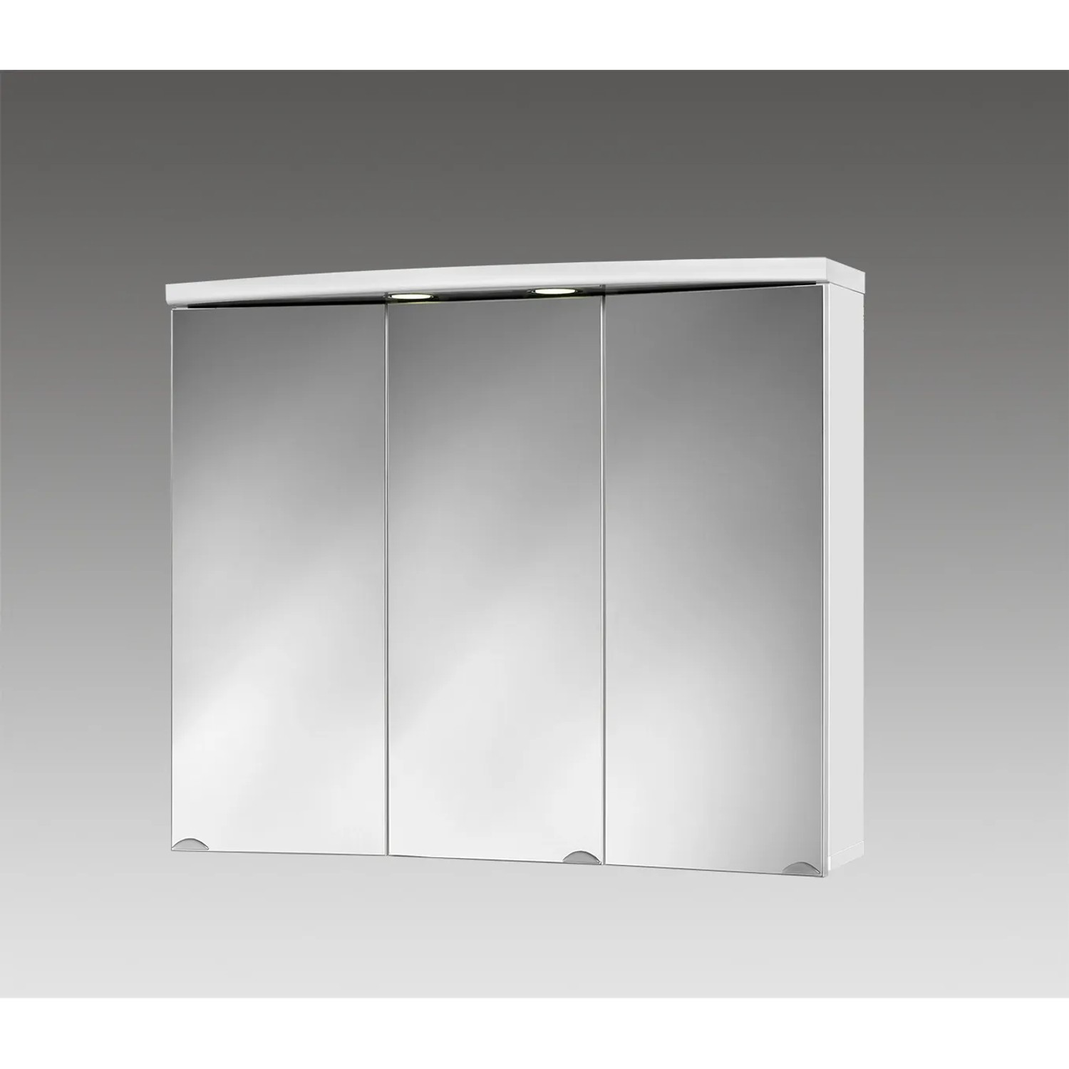 Sieper Spiegelschrank Ancona, 83 cm breit, mit drei Spiegeltüren und integrierter Beleuchtung.