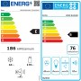 Energieeffizienzlabel für Geschirrspüler, Kühlschrank, Dunstabzugshaube und Backofen der pino Küchenzeile.