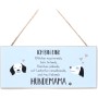 Graues MDF-Schild mit Hundemotiv und Spruch "Ich bin eine Hundemama" als Gartendeko zum Aufhängen.
