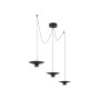 Moderne, dimmbare LED-Pendelleuchte Lindby Norvind, 6-flammig, schwarz, aus Metall für Wohnzimmer.