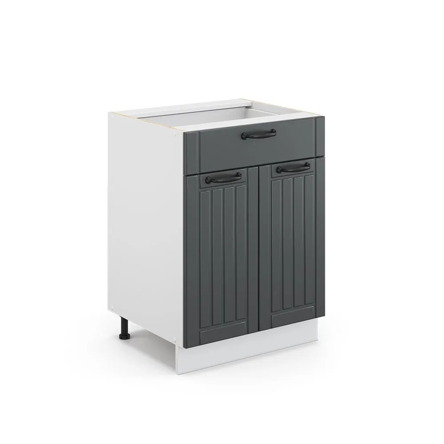 Vicco Badschrank Fame-Line Anthrazit 60 x 82 mit Schublade ohne Arbeitsplatte