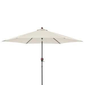 Doppler Mittelmastschirm myZone Auto Tilt, ca. 305 cm, naturfarbener Marktschirm mit Knickfunktion.