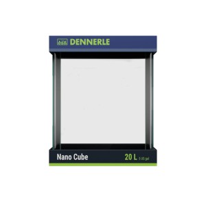 Dennerle Nano Cube 20 l Aquarium mit abgerundeten Ecken, ideal für Garnelen und Aquascaping.