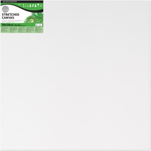 Quadratischer, weißer Daler-Rowney Keilrahmen, 70x70 cm, bespannt mit Maltuch.