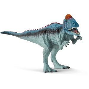 Schleich Dinosaurs Cryolophosaurus Spielfigur, blau-grau mit rotem Kamm, detailreich.