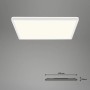 Weiße, smarte Brilo WiFi LED Deckenleuchte Slim, 42x42cm, mit App und Sprachsteuerung.