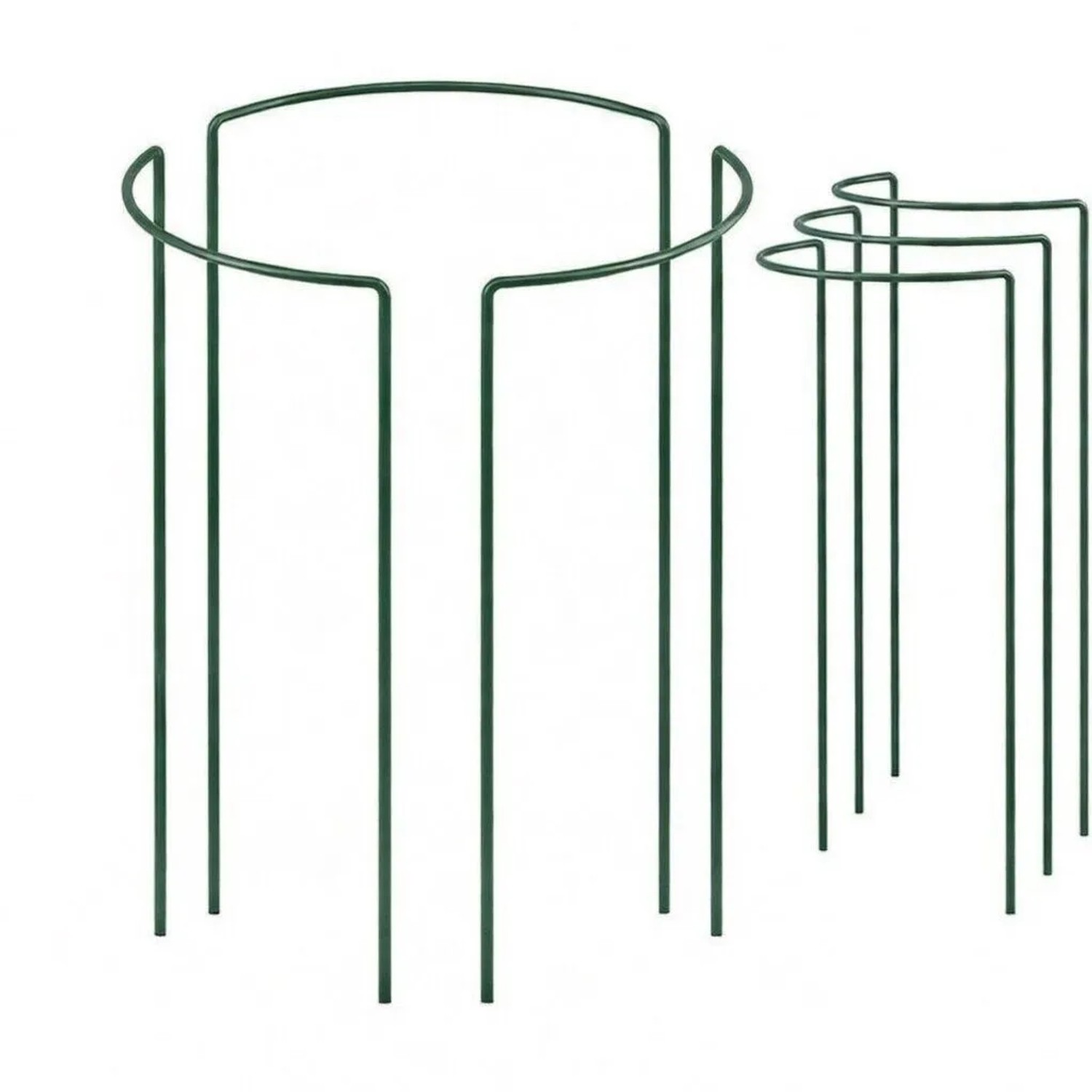 TTL GARDEN Strauchstütze 100x40cm 3er Set Pflanzenhalter für Stauden Sträucher Rosen Rankhilfe Metall