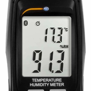 PCE Instruments Feuchtemessgerät 555BT: Digitales Messgerät für Temperatur und Luftfeuchtigkeit.