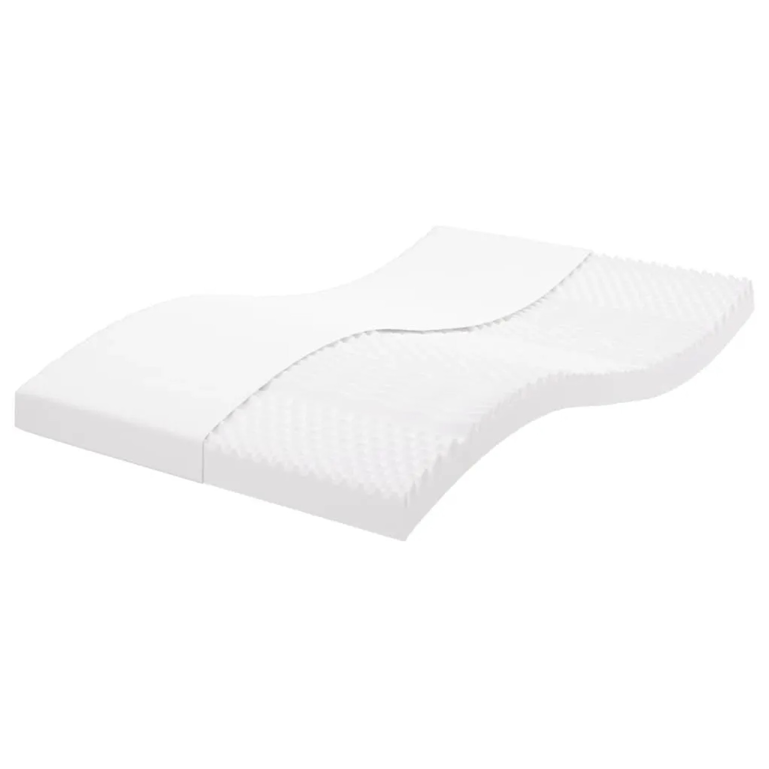 vidaXL Schaumstoffmatratze Weiß 140x200 cm 7-Zonen Härtegrad 20 ILD 356356