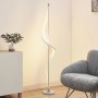 Lucande LED Stehlampe Edano 9626389 Dimmbar Modern in Weiß aus Textil 1-flammig Wohnzimmerleuchte_2