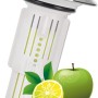 Abfluss-Fee Waschbeckenstöpsel in Weiß-Chrom mit Apfel-Zitrone Duft.