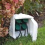 Ubbink Steckerstein: 4-fach Außensteckdose im Felsdesign (grau-weiß) für den Garten.